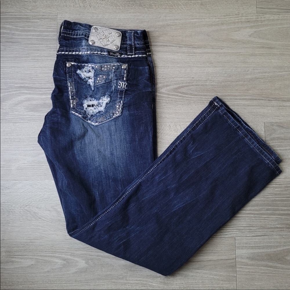 Miss Me Mid Rise Easy Boot Jeans 34/33 inseam